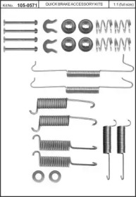 Комплектующие, тормозная колодка KAWE 105-0571