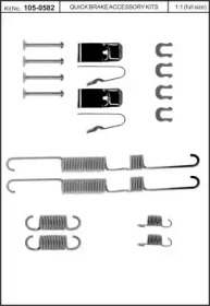 Комплектующие, тормозная колодка KAWE 105-0582