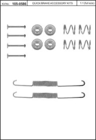 Комплектующие, тормозная колодка KAWE 105-0586