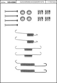 Комплектующие, тормозная колодка KAWE 105-0590