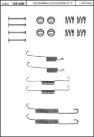 Комплектующие, тормозная колодка KAWE 105-0591