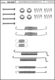 Комплектующие, тормозная колодка KAWE 105-0597