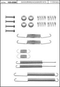 Комплектующие, тормозная колодка KAWE 105-0598