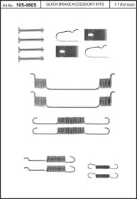 Комплектующие, тормозная колодка KAWE 105-0605