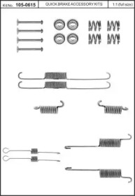 Комплектующие, тормозная колодка KAWE 105-0615