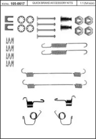 Комплектующие, тормозная колодка KAWE 105-0617