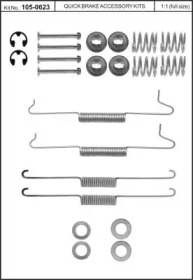 Комплектующие, тормозная колодка KAWE 105-0623