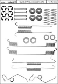 Комплектующие, тормозная колодка KAWE 105-0625