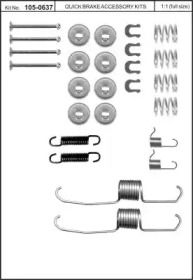 Комплектующие, тормозная колодка KAWE 105-0637