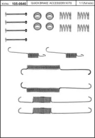 Комплектующие, тормозная колодка KAWE 105-0640