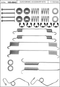 Комплектующие, тормозная колодка KAWE 105-0642