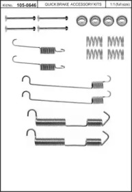 Комплектующие, тормозная колодка KAWE 105-0646