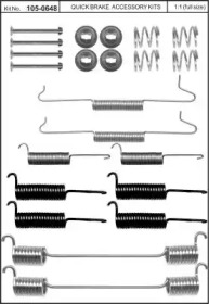 Комплектующие, тормозная колодка KAWE 105-0648