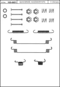 Комплектующие, тормозная колодка KAWE 105-0651
