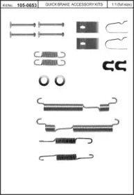 Комплектующие, тормозная колодка KAWE 105-0653