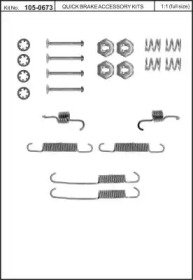 Комплектующие, тормозная колодка KAWE 105-0673