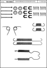 Комплектующие, тормозная колодка KAWE 105-0683