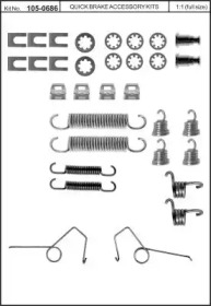 Комплектующие, тормозная колодка KAWE 105-0686