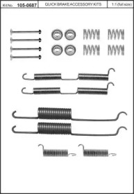 Комплектующие, тормозная колодка KAWE 105-0687