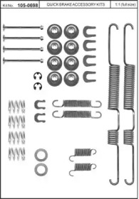 Комплектующие, тормозная колодка KAWE 105-0698