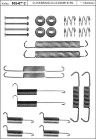 Комплектующие, тормозная колодка KAWE 105-0712