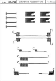 Комплектующие, тормозная колодка KAWE 105-0731