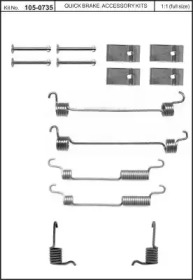 Комплектующие, тормозная колодка KAWE 105-0735