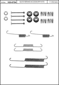 Комплектующие, тормозная колодка KAWE 105-0754