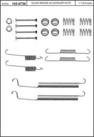 Комплектующие, тормозная колодка KAWE 105-0756