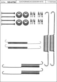 Комплектующие, тормозная колодка KAWE 105-0758