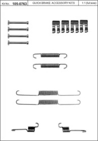 Комплектующие, тормозная колодка KAWE 105-0763