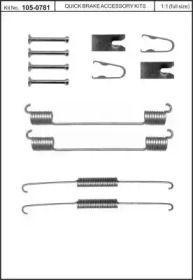 Комплектующие, тормозная колодка KAWE 105-0781