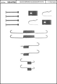 Комплектующие, тормозная колодка KAWE 105-0782