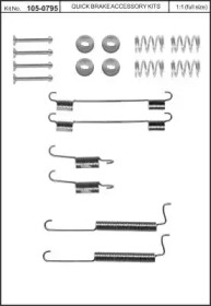 Комплектующие, тормозная колодка KAWE 105-0795