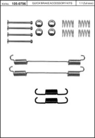 Комплектующие, тормозная колодка KAWE 105-0796