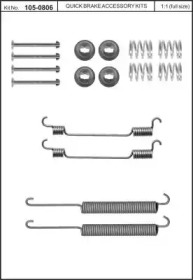 Комплектующие, тормозная колодка KAWE 105-0806