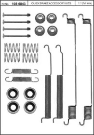 Комплектующие, тормозная колодка KAWE 105-0843