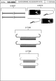 Комплектующие, стояночная тормозная система KAWE 105-0890