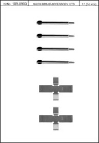 Комплектующие, колодки дискового тормоза KAWE 109-0903