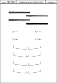 Комплектующие, колодки дискового тормоза KAWE 109-0907