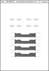 Комплектующие, колодки дискового тормоза KAWE 109-0909