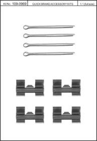 Комплектующие, колодки дискового тормоза KAWE 109-0969