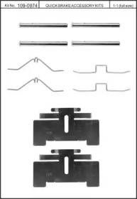 Комплектующие, колодки дискового тормоза KAWE 109-0974
