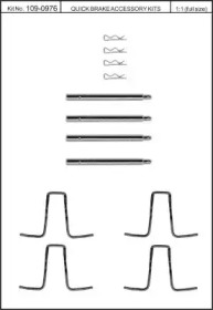 Комплектующие, колодки дискового тормоза KAWE 109-0976