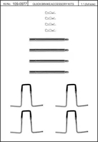 Комплектующие, колодки дискового тормоза KAWE 109-0977