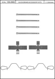 Комплектующие, колодки дискового тормоза KAWE 109-0982