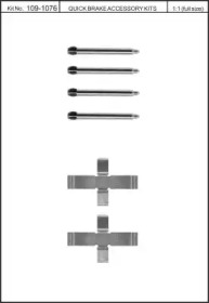 Комплектующие, колодки дискового тормоза KAWE 109-1076