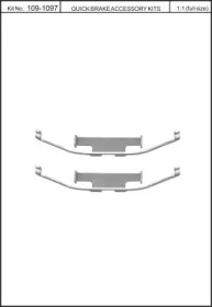 Комплектующие, колодки дискового тормоза KAWE 109-1097