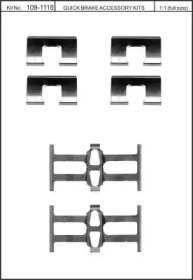 Комплектующие, колодки дискового тормоза KAWE 109-1118