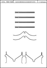 Комплектующие, колодки дискового тормоза KAWE 109-1126